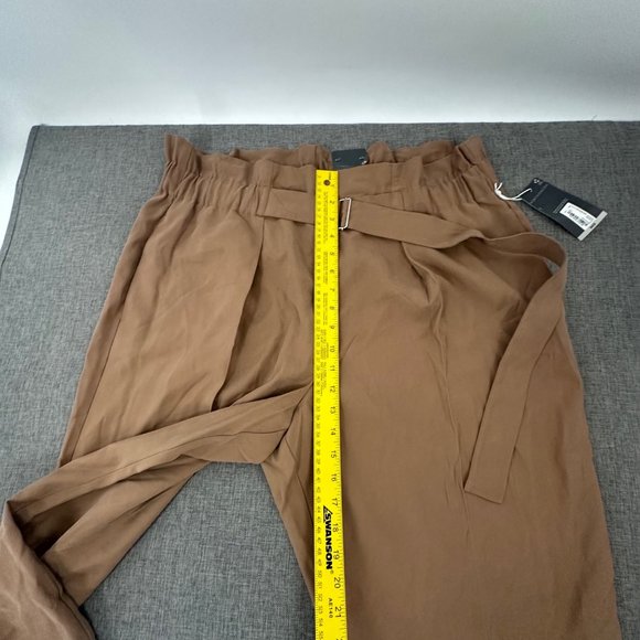New! Worthington Womens Straight Pull-On Pants Brown XL Pockets High Waisted - Picture 7 of 15